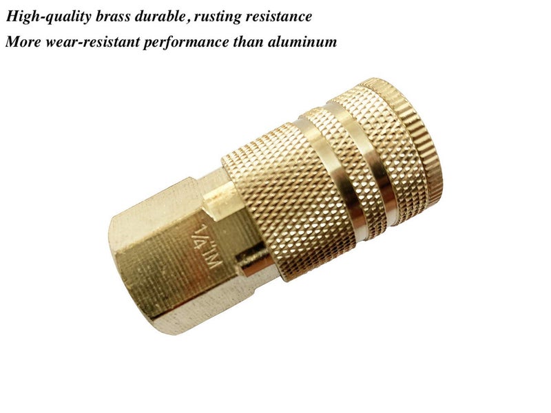SANFU 1/4-Inch Brass Female Industrial Coupler  Air Hose Fittings 1/4-Inch Female Threads Quick Connector Air Coupler with Storage Case  10-Pack - Image 3